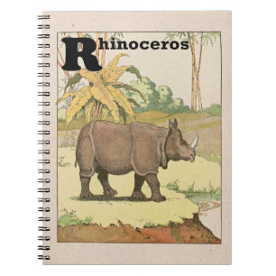 Rhinoceros Jungle Animals Notizblock