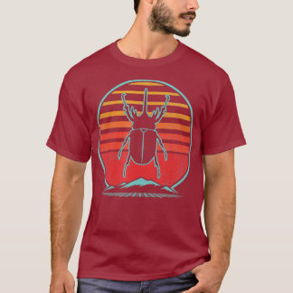 Rhinoceros Käfer Lover Retro Vintager 80er Style T-Shirt