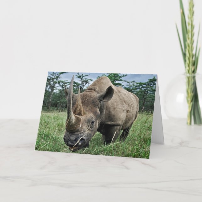 Rhinoceros| Kenia Karte (Vorderseite)