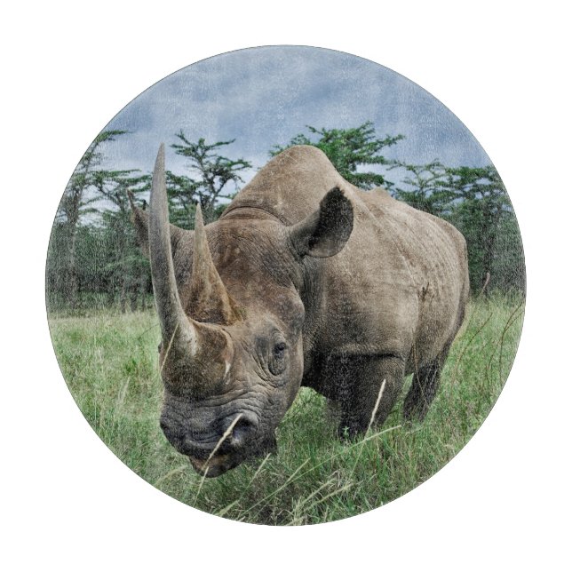 Rhinoceros | Kenia Schneidebrett (Vorderseite)
