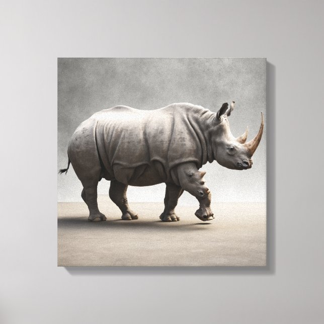 Rhinoceros Leinwanddruck (Vorderseite)