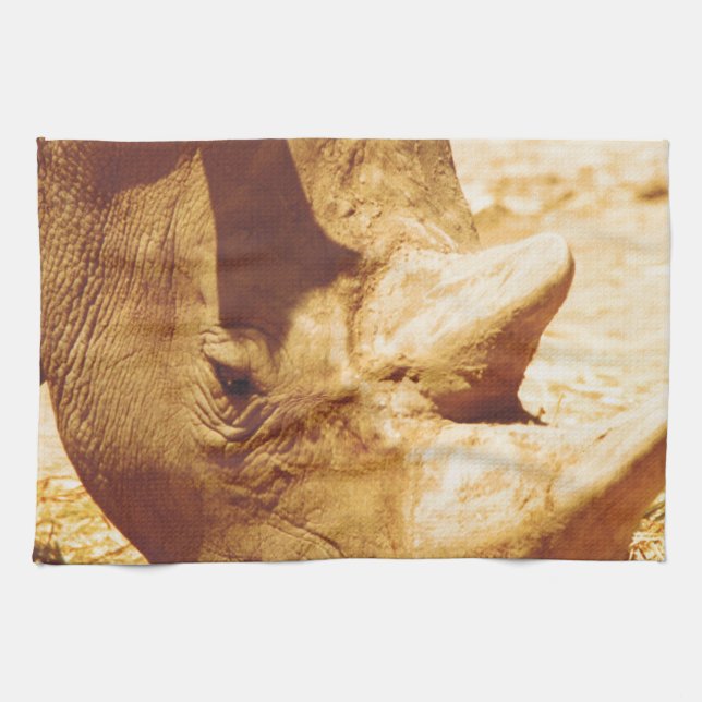 Rhinoceros-Liebe Handtuch (Horizontal)