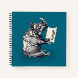 Rhinoceros-Lieben lesen Notizbuch