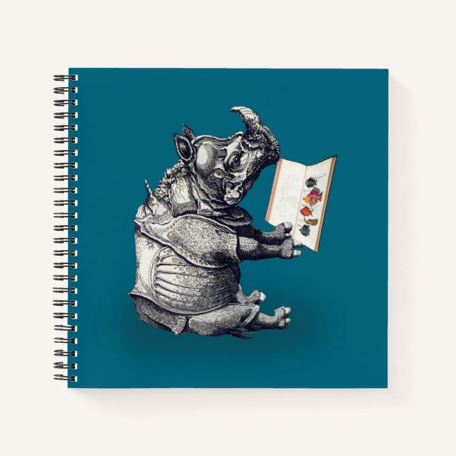 Rhinoceros-Lieben lesen Notizbuch (Vorderseite)