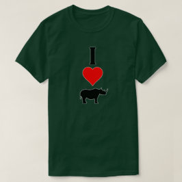 Rhinoceros Lover "I Liebe (Herz) Rhinos" Tier T-Shirt