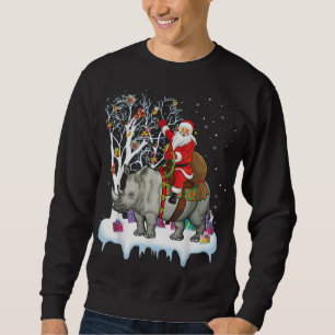Rhinoceros Lover Xmas Gift Santa Riforma Rhino Sweatshirt