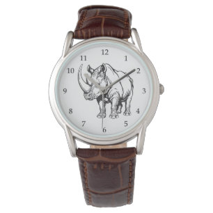Rhinoceros oder Nashorn Armbanduhr