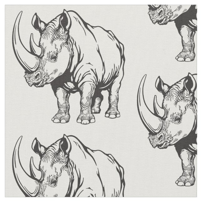 Rhinoceros oder Nashorn Stoff (Nahaufnahme)