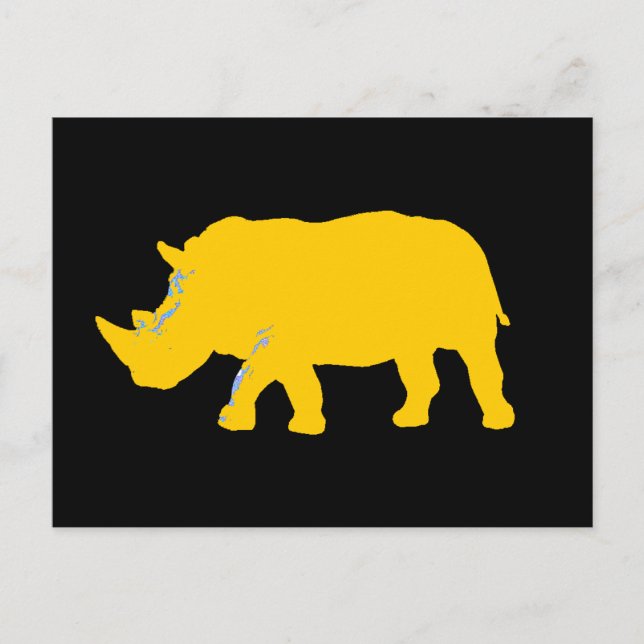 Rhinoceros Postkarte (Vorderseite)