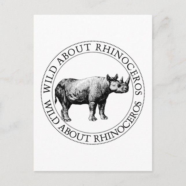 Rhinoceros Postkarte (Vorderseite)