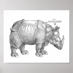Rhinoceros Print Poster