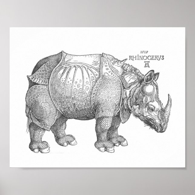Rhinoceros Print Poster (Vorne)