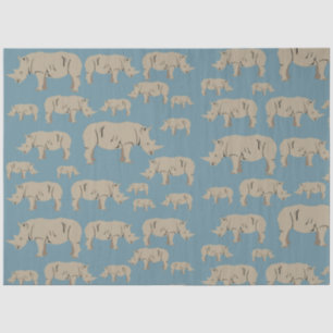Rhinoceros Rhino Illustrationsmuster Seidenpapier