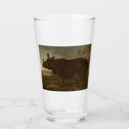 Rhinoceros (Rhino) (Wild Animal) (von J.B. Oudry) Glas