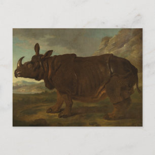 Rhinoceros (Rhino) (Wild Animal) (von J.B. Oudry) Postkarte