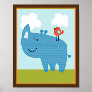 Rhinoceros Rhinoceros Rhino Art Poster