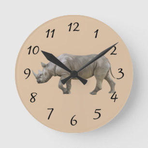 Rhinoceros Runde Wanduhr