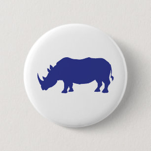 Rhinoceros-Silhouette Button