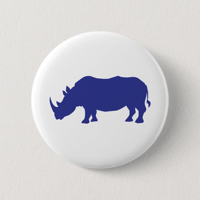 Rhinoceros-Silhouette Button (Vorderseite)