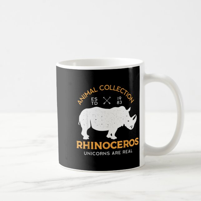 Rhinoceros Unicorns Are Real Funny Animal  Kaffeetasse (Rechts)