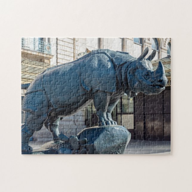 Rhinoceros vor der Musée d'Orsay - Paris Puzzle (Horizontal)