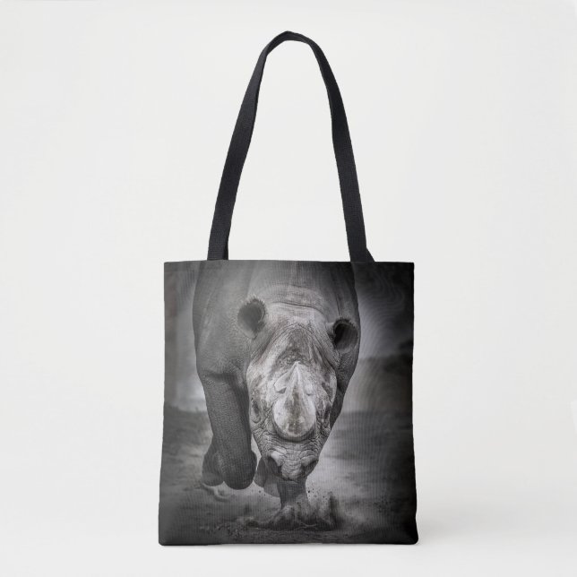 Rhinoceros: Wildtierportrait. (Vorderseite)