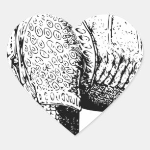 Rhinoceroses tierisches Afrika Safari Herz-Aufkleber