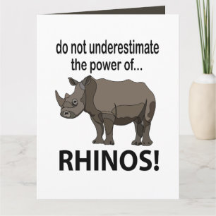 Rhinos Animal Funny Rhinos Karte