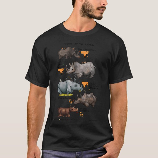 Rhinos der Welt T-Shirt (Vorderseite)