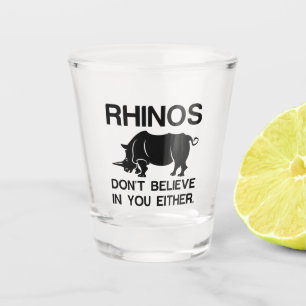 Rhinos Dont glaubt Schnapsglas
