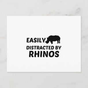 RHINOS LEICHT DISTRAZIERT POSTKARTE