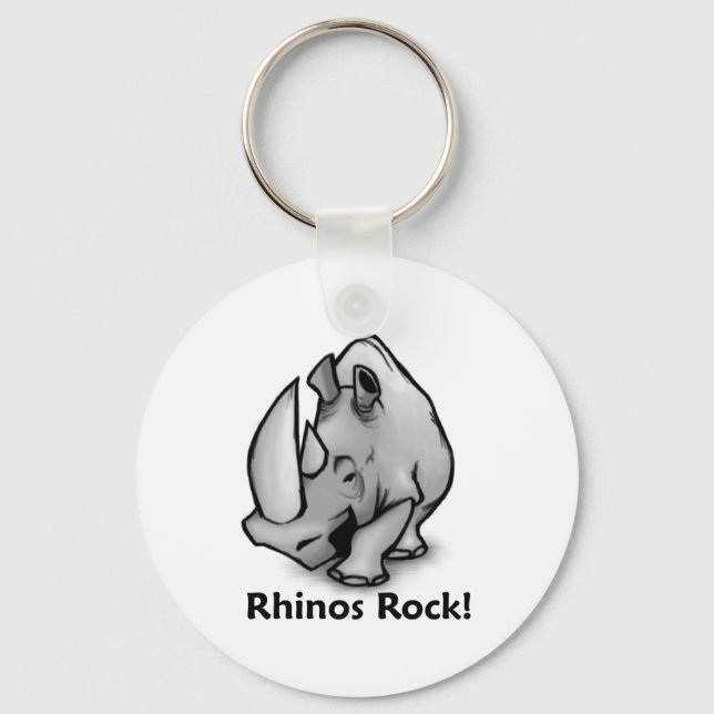 Rhinos Rock! Schlüsselanhänger (Vorderseite)
