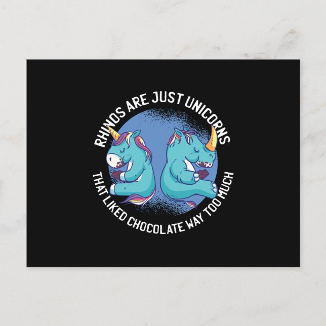 Rhinos sind einfach Einhörnchen Postkarte (Vorderseite)