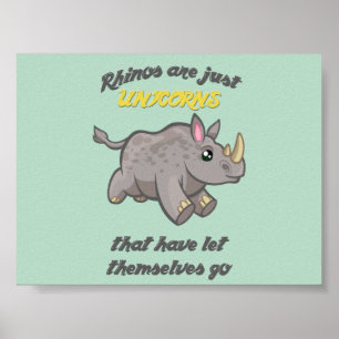Rhinos sind Unicorns Poster