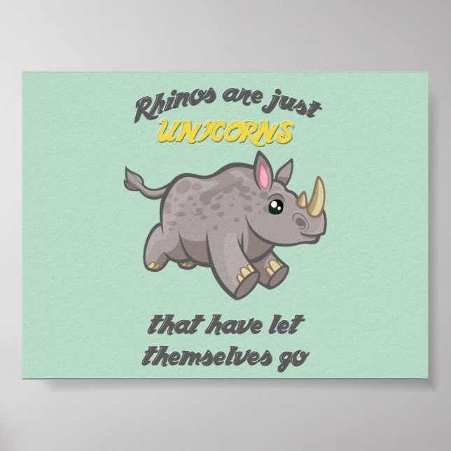 Rhinos sind Unicorns Poster (Vorne)