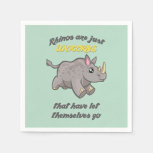 Rhinos sind Unicorns Serviette