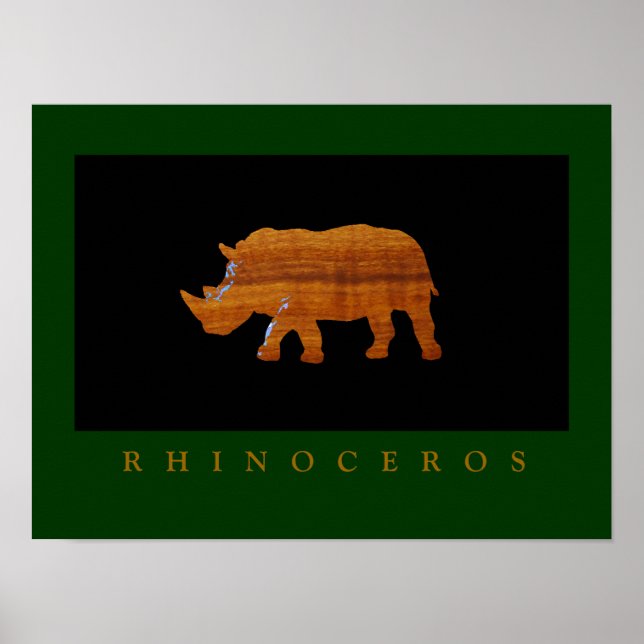 Rhinozeros-Druck für Wände Poster (Vorne)