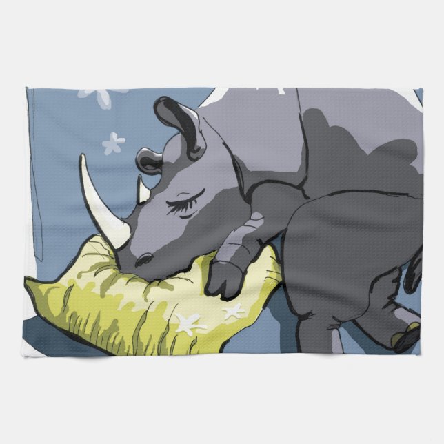 Rhinozeros Geschirrtuch (Horizontal)