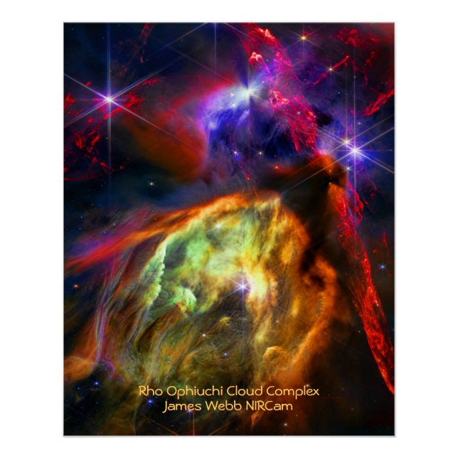 Rho Ophiuchi Cloud Complex - James Webb NIRCam Poster (Vorderseite)