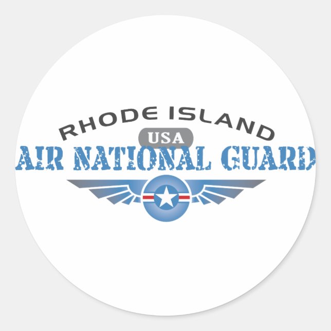 Rhode Island Air National Guard Runder Aufkleber (Vorderseite)