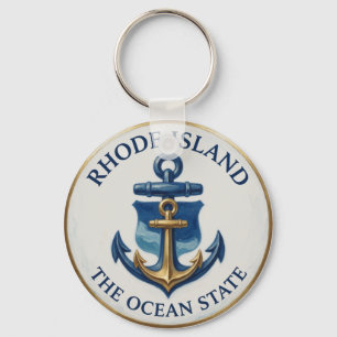 Rhode Island Anker-Emblem ⚓ Schlüsselanhänger