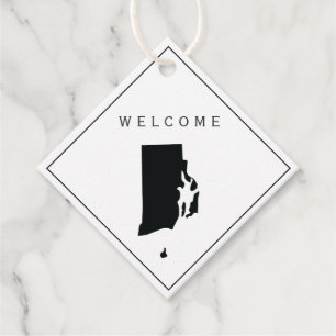 Rhode Island Begrüßungsgeschenk Tag Hochzeit Geschenkanhänger