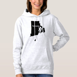 Rhode Island Belong Staat Karte Hoodie