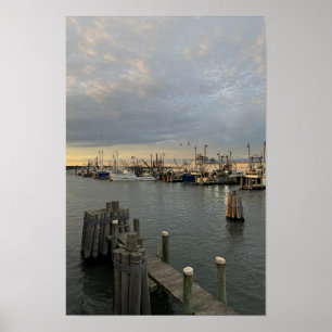 Rhode Island Boote bei Sonnenuntergang Poster