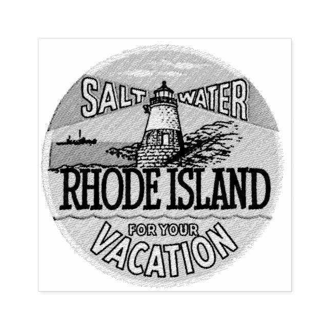 Rhode Island Briefmarke für Reisegummi Gummistempel (Prägung)