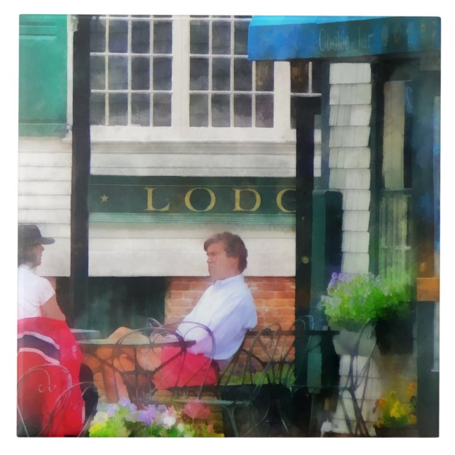 Rhode Island - Cafe Newport RI Fliese (Vorderseite)