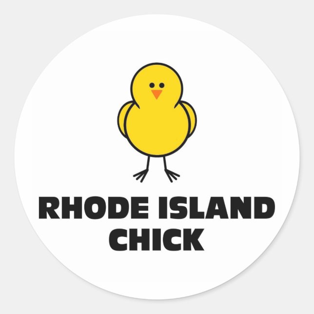 Rhode Island Chick Runder Aufkleber (Vorderseite)