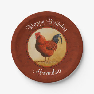 Rhode Island Chicken Red Pappteller