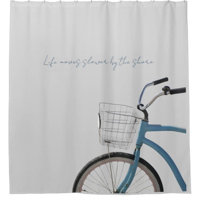 Rhode Island Coastal Cruiser Bike Shower Curtain Duschvorhang (Vorderseite)