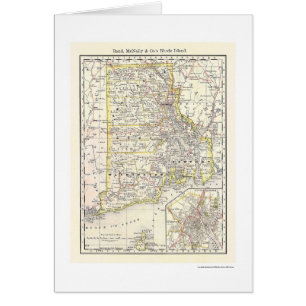 Rhode Island Eisenbahn-Karte 1875